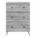 vidaXL Armoire à tiroirs Sonoma gris 66 x 34 5 x 90 cm
