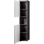 Colonne de salle de bain AMANDA - 2 portes - 37 x 31 x 190 cm - Gris