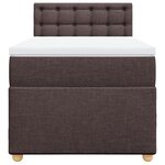 vidaXL Sommier à lattes de lit avec matelas Marron foncé 90x200 cm