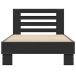 vidaXL Cadre de lit sans matelas noir 75x190 cm