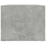 vidaXL Table basse Gris béton 80x50x40 cm Bois d'ingénierie