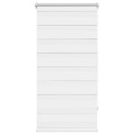 vidaXL Store vénitien zébré 60 9 x 120 cm  largeur du tissu 56 7 cm  blanc