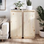 vidaXL Buffets 2 Pièces 31 5x34x75 cm Bois massif de pin