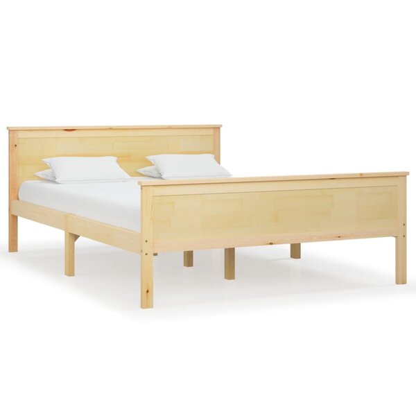 vidaXL Cadre de lit Bois de pin massif 160x200 cm
