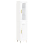 vidaXL Buffet haut Blanc 34 5x34x180 cm Bois d'ingénierie