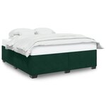vidaXL Cadre de lit sans matelas vert foncé 200x200 cm velours