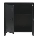 Casier de bureau armoire meuble de rangement pour bureau atelier chambre acier de bureau métallique à 2 portes 90 x 80 x 33 cm noir mat 03_0006341