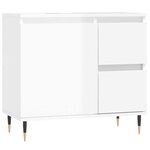 vidaXL Armoire de salle de bain blanc brillant 65x33x60 cm