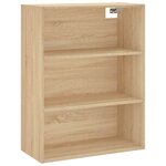 vidaXL Buffet haut Chêne sonoma 69 5x34x180 cm Bois d'ingénierie