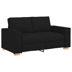 vidaXL Canapé 2 places Noir 160x78x84 cm Tissu