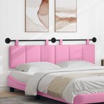 vidaXL Tête de lit suspendue Rose tissu