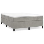 vidaXL Cadre de lit Gris clair 140x200 cm Velours