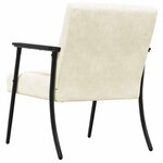 vidaXL fauteuil Crème 59 x 75 x 78 cm Velours