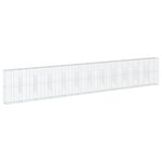 vidaXL Panier gabion avec couvercle 1200x50x200 cm fer galvanisé