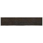 vidaXL Dessus de table marron foncé bois chêne massif traité