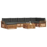 vidaXL Ensemble de canapés d'extérieur 8 Pièces Naturel et Anthracite