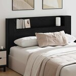 vidaXL Cabinet de Tête de Lit Chêne noir Bois d'ingénierie