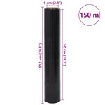 vidaXL Film étirable 2 Pièces noir 17 μm 50 cm x 150 m