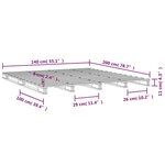 vidaXL Lit de palette blanc 140x200 cm bois de pin massif
