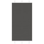 vidaXL Store plissé noir 110x200 cm largeur du tissu 109 4cm polyester