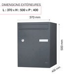 Boite à colis atout  1 porte  gris anthracite