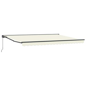 vidaXL Auvent rétractable manuel Crème 4 5 × 3 5 m