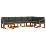 vidaXL Ensemble de canapés d'extérieur 8 Pièces Naturel et Anthracite