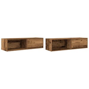 vidaXL Meubles TV 2 Pièces vieux bois 100x31x25 5 cm bois d'ingénierie