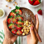 Coffret cadeaux 2 grands bols et 2 cuillères nature en coco