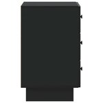 vidaXL Cabinet de chevet Noir 43 x 41 x 66 5 cm Bois d'ingénierie