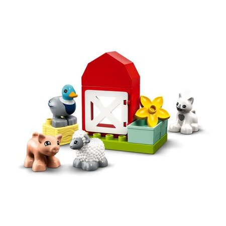 Lego 10949 duplo town les animaux de la ferme jouet avec figurines du  canard cochon et chat pour enfant de 2 ans et + - La Poste