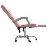vidaXL Fauteuil inclinable de bureau Rose Similicuir