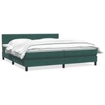 vidaXL Sommier à lattes de lit et matelas vert foncé 180x220cm velours