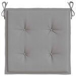vidaXL Coussins de chaise de jardin lot de 4 gris 40x40x4 cm