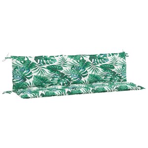 vidaXL Coussins de banc de jardin lot de 2 motif de feuilles