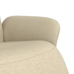 vidaXL Fauteuil inclinable avec repose-pied crème tissu