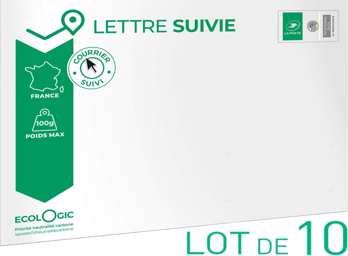 Prêt-à-Poster - Lettre verte suivie - 100g - Format C4 - Enveloppes en ...