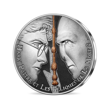 Monnaie  de 10€ argent colorisée harry potter - harry potter et les reliques de la mort ii