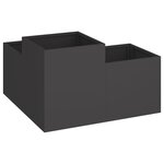 Jardinère vidaXL 100x100x48 cm en acier noir