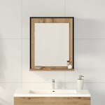 vidaXL Miroir de salle de bain chêne artisanal 50 x 12 x 60 cm