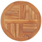 vidaXL Dessus de table Bois de teck solide Rond 2 5 cm 60 cm