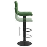 vidaXL Tabourets de bar lot de 2 vert foncé velours