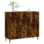 vidaXL Buffet chêne fumé 90x34x80 cm bois d'ingénierie