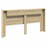 vidaXL Tête de lit avec étagère Chêne Sonoma 200 x 16 5 x 103 5 cm