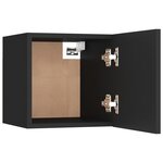 vidaXL Table de chevet Noir 30 5x30x30 cm Bois d'ingénierie