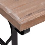 vidaXL Table à dîner 110x65x82 cm Bois de sapin massif et fer