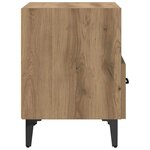 vidaXL Cabinet de chevet 2 Pièces chêne artisanal 40 x 35 x 47.5 cm
