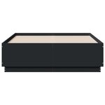 vidaXL Cadre de lit avec LED sans matelas noir 135x190 cm