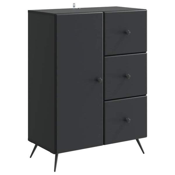 vidaXL Buffet Noir 66 x 34 5 x 90 cm Bois d'ingénierie