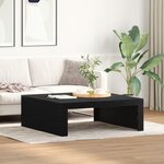 vidaXL Table basse en chêne noir - 100 x 100 x 35 cm  faite en bois d'ingénierie de qualité.